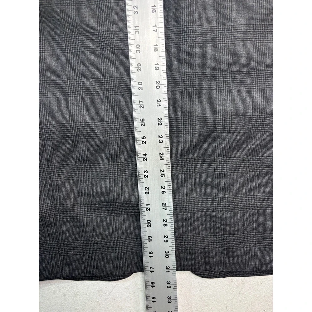 vtg 90s Joseph Abboud 40R 32x32 Gray Glen Plaid 2pc Pant Suit Wool USA Pleated